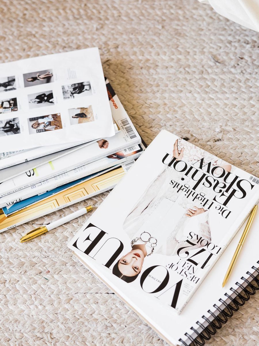 Magazines open during competitor research